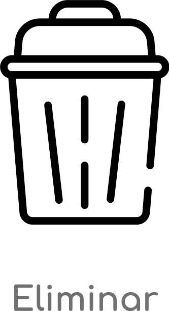 黑色简约线条删除图标轮廓图图片下载