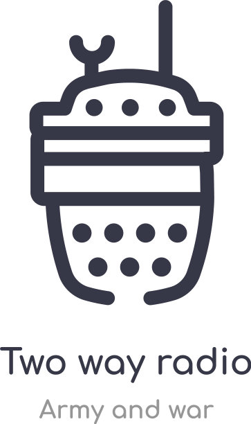 两路无线电大纲图标隔离线图片下载