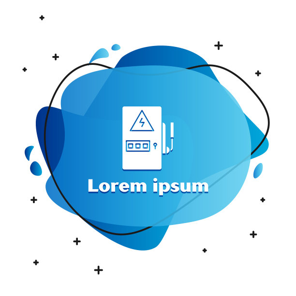 白色电气面板图标隔离在白色图片下载