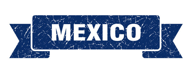 墨西哥丝带蓝色墨西哥垃圾摇滚乐队标志图片下载