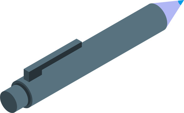 钢笔图标等距样式图片下载