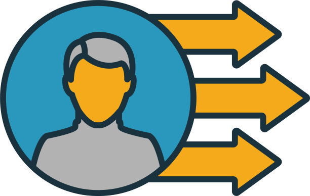 领导方式图标从风险的简单元素图片下载