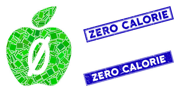 零卡路里的苹果马赛克和划痕矩形图片下载