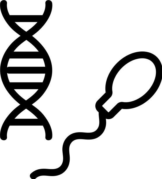 DNA精子图标孤立轮廓符号图片下载
