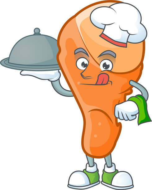 美味的鸡腿和厨师的食物图片下载