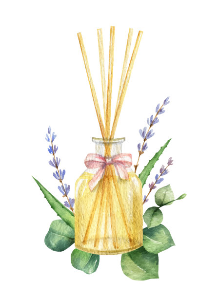 水彩水疗安排化妆品图片下载