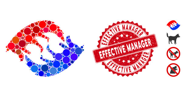 马赛克狗吃狗图标与垃圾有效图片下载