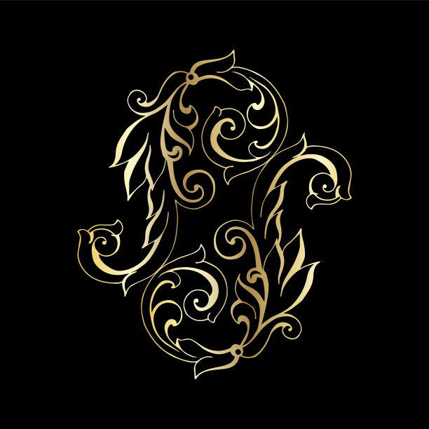 手绘复古巴洛克装饰图片下载