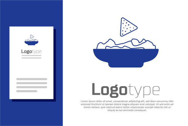 蓝色的玉米片在盘子图标孤立在白色图片下载