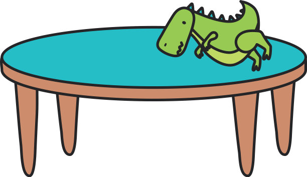 儿童地带恐龙玩具桌椅图片下载