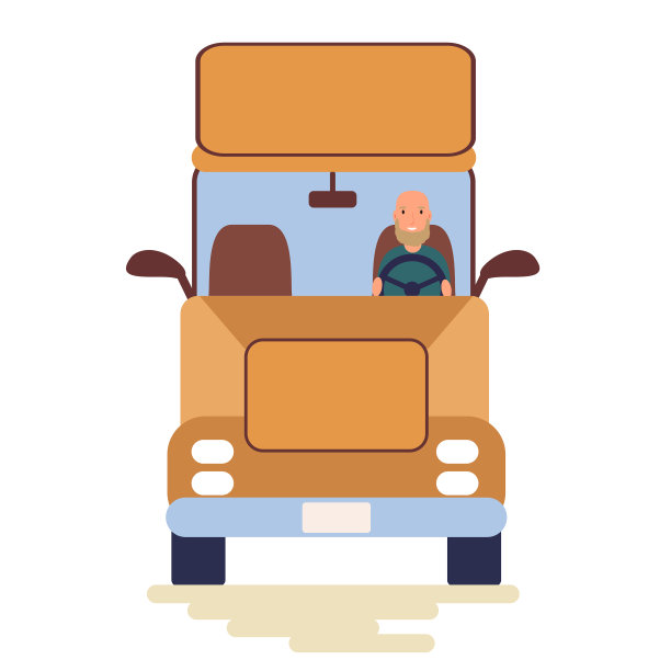 有趣的人开着车在白色的孤立图片下载