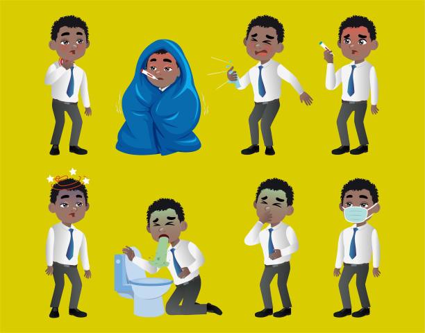 一群有病痛的人素材图片