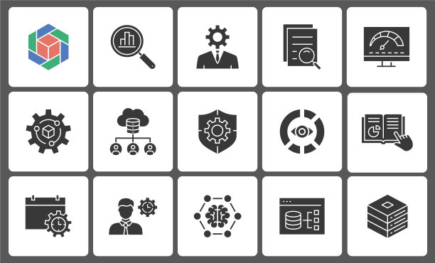 商业智能图标集图片下载