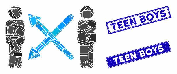 男人交换箭头马赛克和划痕矩形图片下载