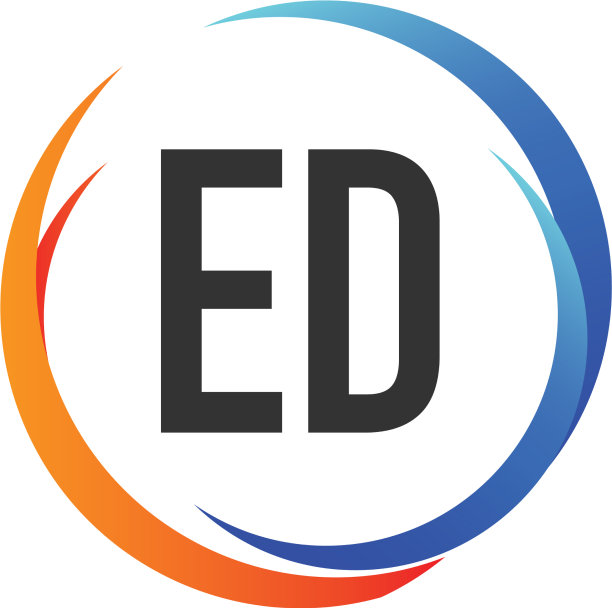 首字母Ed有创意的勾形设计标志图片下载