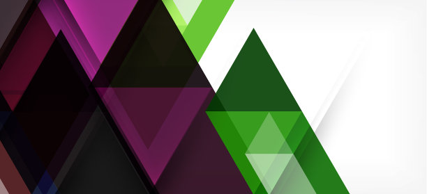 彩色重复三角形现代几何图片下载