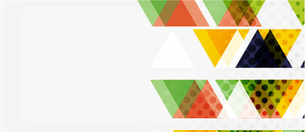 横幅用彩色马赛克几何三角形图片下载