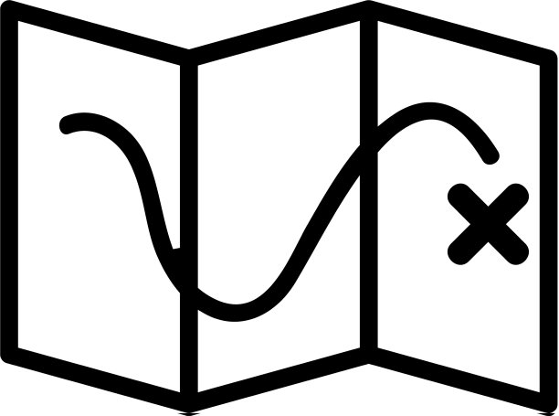 旅游地图图标孤立等高线符号图片下载