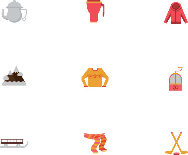 捆绑冬季设置图标图片下载