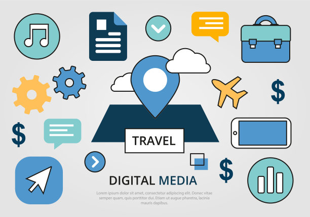 平面数字营销理念图片下载