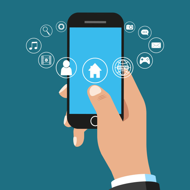 手机平面图标图片下载