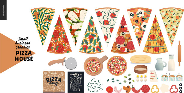 比萨店-小企业图形-产品图片下载