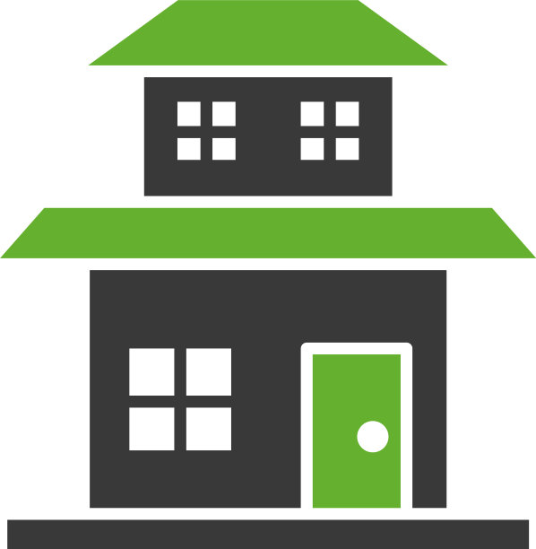 建筑正面孤立图标图片下载