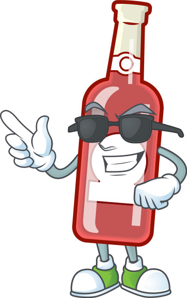 超级酷的香槟红瓶人物佩戴图片下载