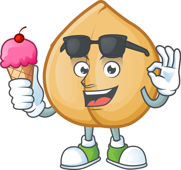 吉祥物角色的鹰嘴豆与冰图片下载