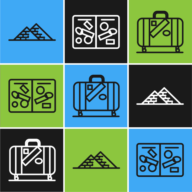 埃及金字塔系列旅行箱图片下载