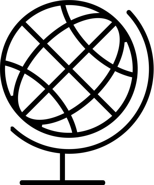 地球仪图标孤立轮廓符号图片下载