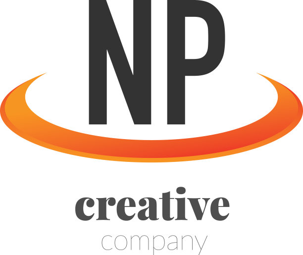 首字母np有创意的勾形设计标志图片下载