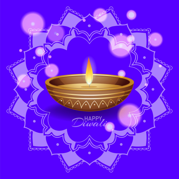 曼荼罗背景上的烛光图片下载