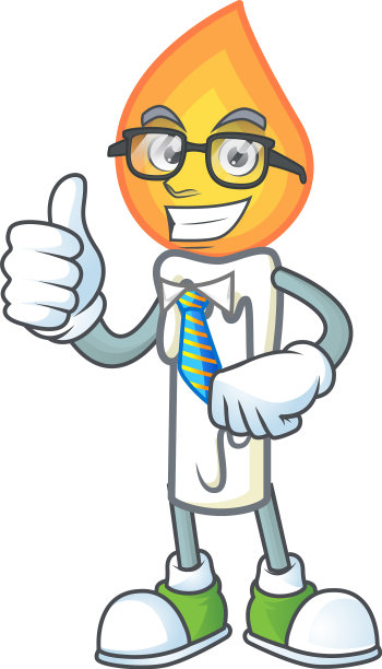 酷商人白蜡烛卡通人物图片下载