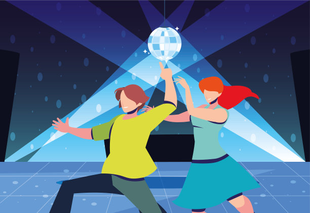 在夜总会聚会上跳舞的情侣图片下载