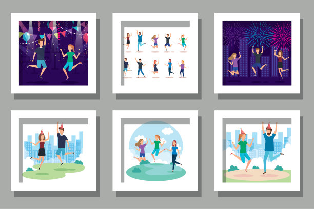 把人们庆祝的场景捆绑在一起图片下载