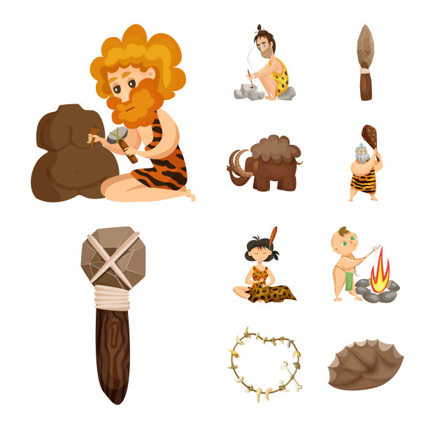 设计古代和时代的标志套图片下载