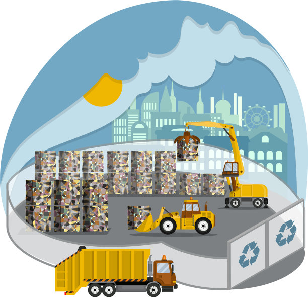 固体废物管理储存垃圾块图片下载