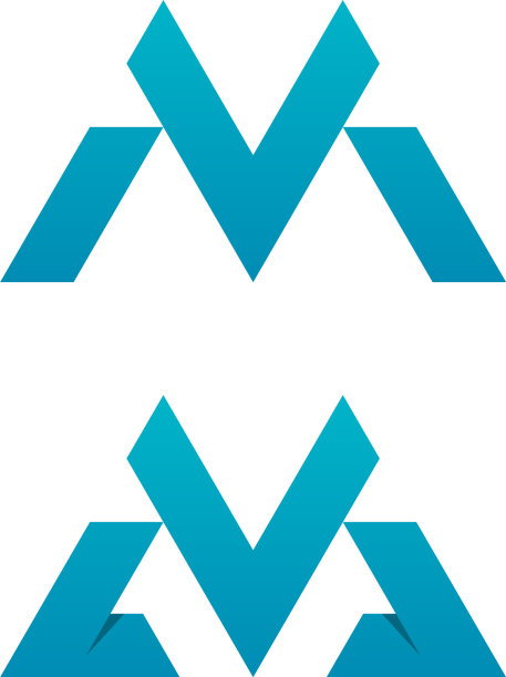 字母剪出标志模板图片下载