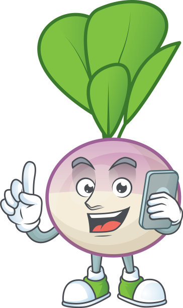 吉祥物设计萝卜在电话里说话图片下载