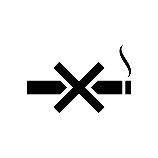 潮流香烟图标扁平矢量模板设计图片下载