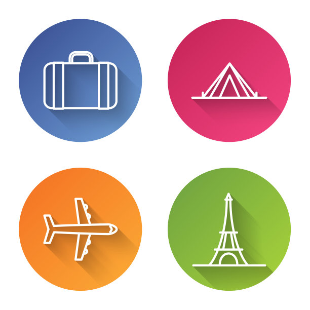 旅行箱系列，旅游帐篷飞机图片下载