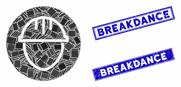 头盔圆形马赛克和垃圾矩形图片下载