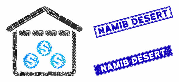 货币储存马赛克和垃圾矩形纳米布图片下载