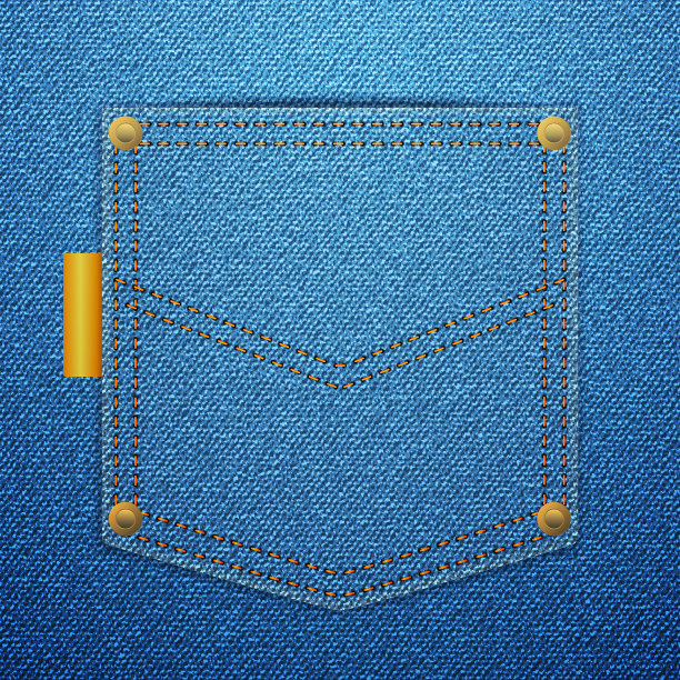 牛仔布口袋里图片下载