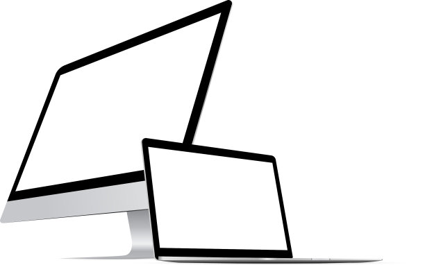 台式电脑PC显示器和笔记本电脑图片下载