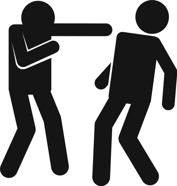 街头暴力斗殴图标风格简单图片下载