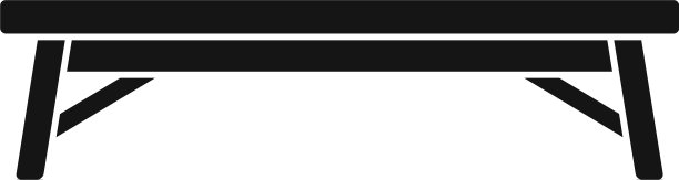 公共长凳图标简单的风格图片下载