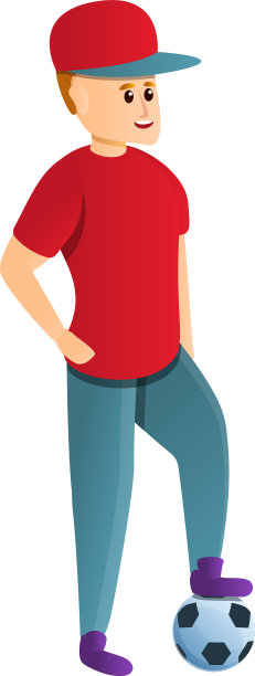 足球教练球图标卡通风格图片下载