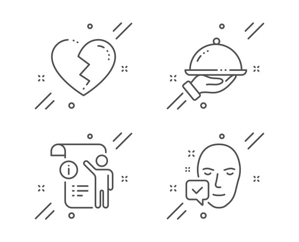 手册doc餐厅食物和心碎图标图片下载